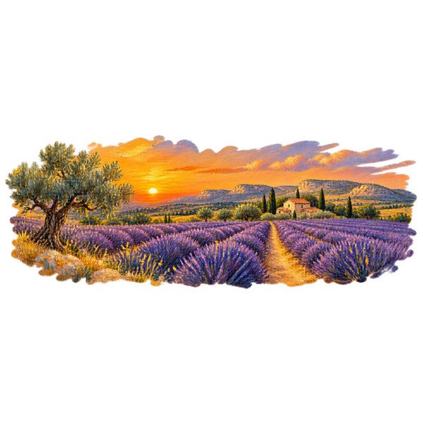 Mug Provence - Lavandes au couchant, décor à plat