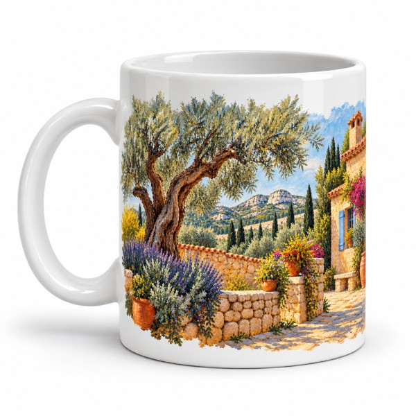 Mug Provence - Mas provençal, anse à gauche
