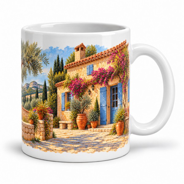 Mug Provence - Mas provençal, anse à droite
