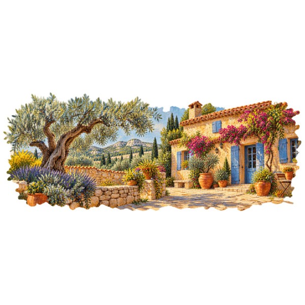 Mug Provence - Mas provençal, décor à plat
