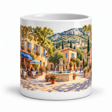 Mug Provence - Place du village, vue de face