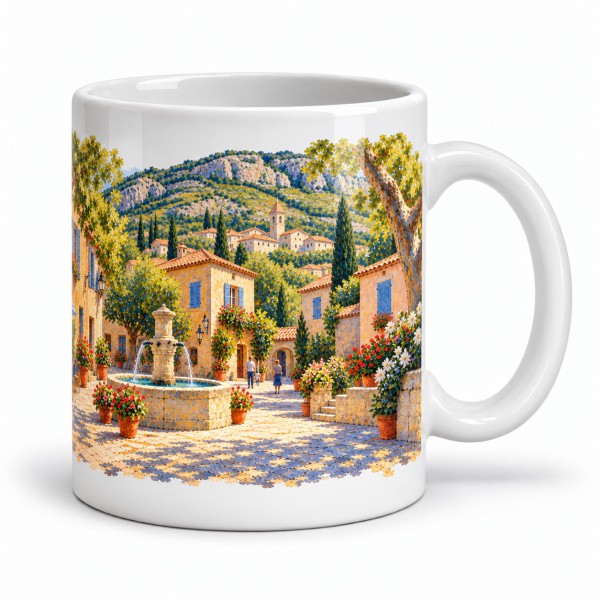 Mug Provence - Place du village, anse à droite