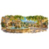Mug Provence - Fontaine à l’ombre des platanes, décor à plat