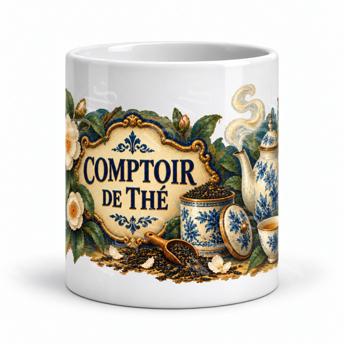 Mug thé - Comptoir de thé, vue de face