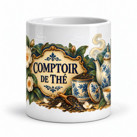 Mug thé - Comptoir de thé, vue de face