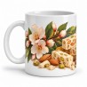 Mug gourmand - Nougat et amandes, anse à gauche