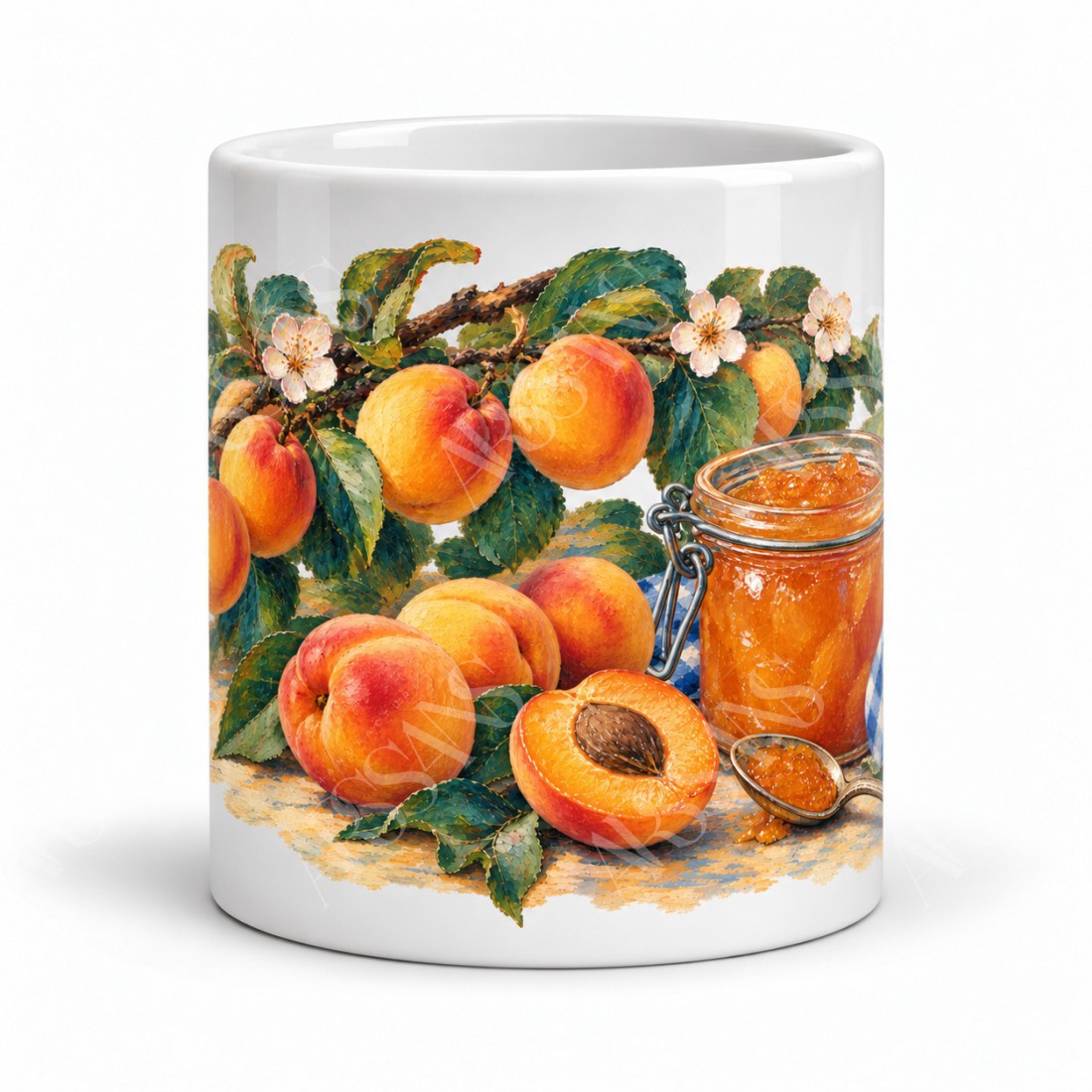 Mug gourmand - Confiture d’abricots, vue de face