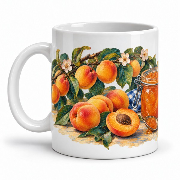 Mug gourmand - Confiture d’abricots, anse à gauche