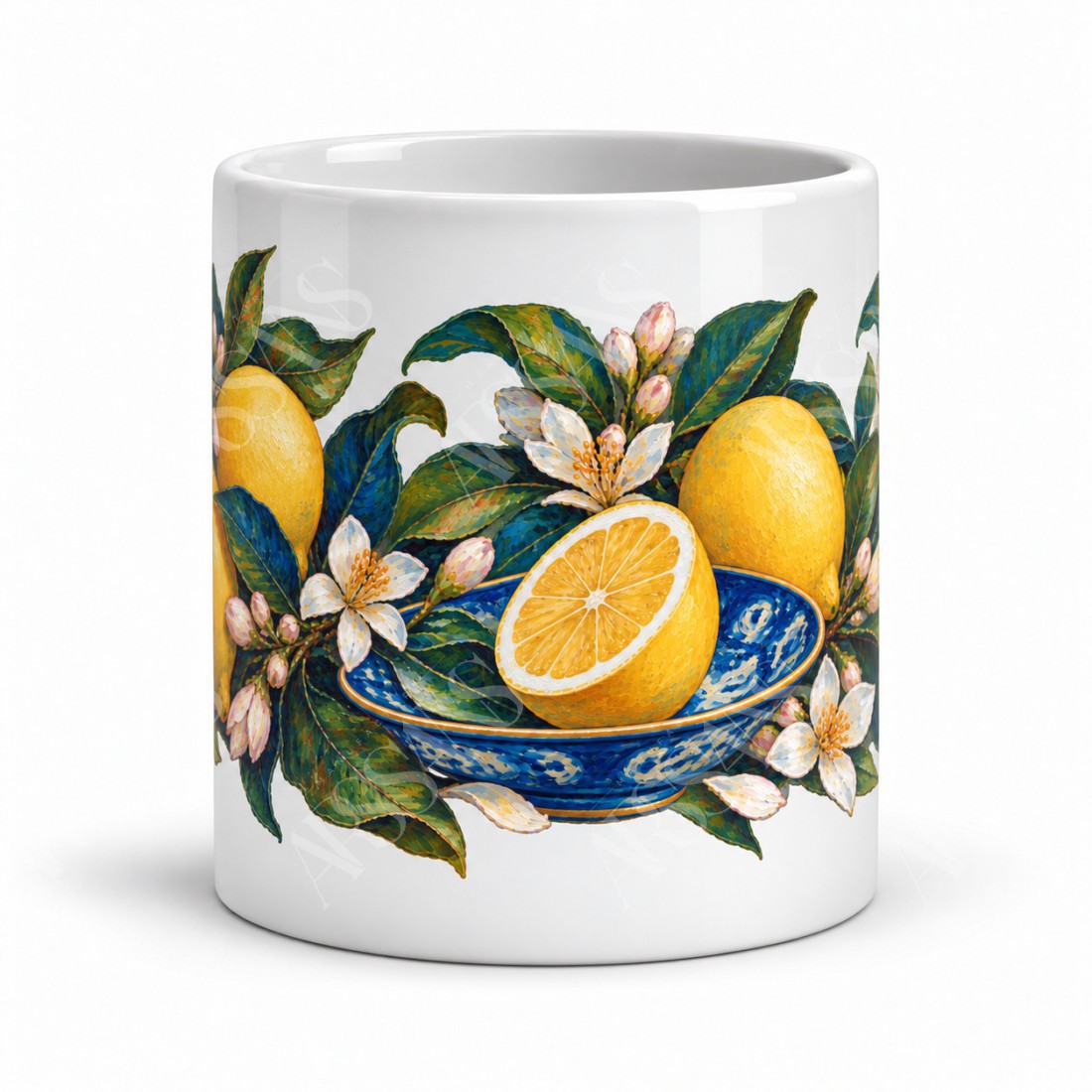 Mug gourmand - Citrons de Méditerranée, vue de face
