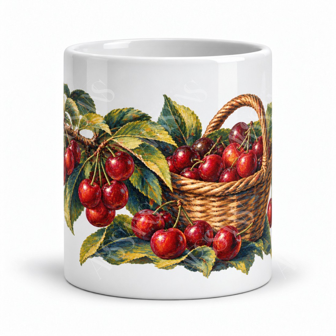 Mug gourmand - Cerises du verger, vue de face