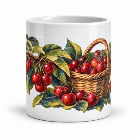 Mug gourmand - Cerises du verger, vue de face