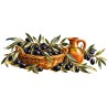 Mug gourmand - Olives noires et rameaux, décor à plat