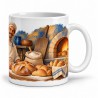 Mug métiers d’autrefois - Le Boulanger, façon tableau, anse à droite