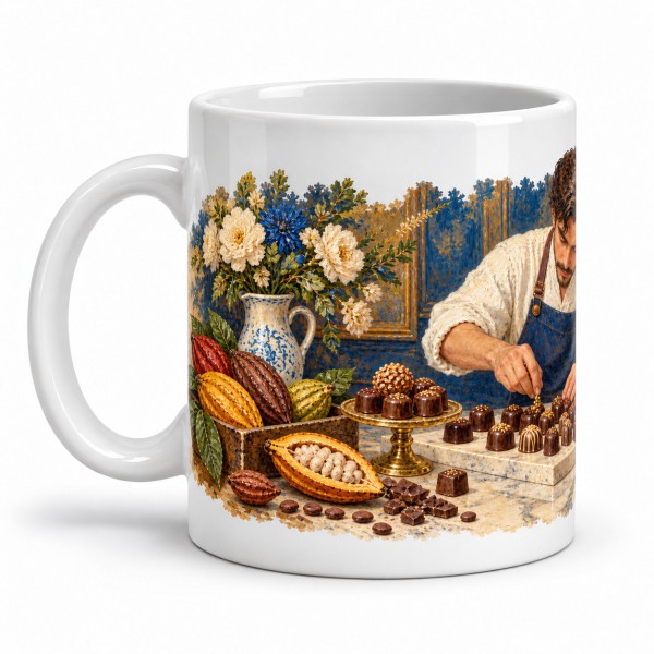 Mug métiers d’autrefois - Le Chocolatier, anse à gauche
