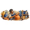 Mug métiers d’autrefois - Le Potier, façon tableau, décor à plat