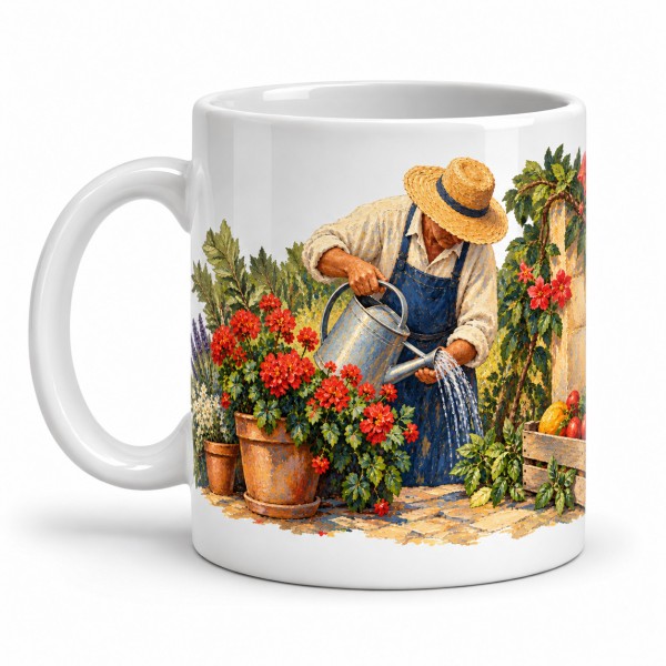 Mug métiers d’autrefois - Le Jardinier, anse à gauche