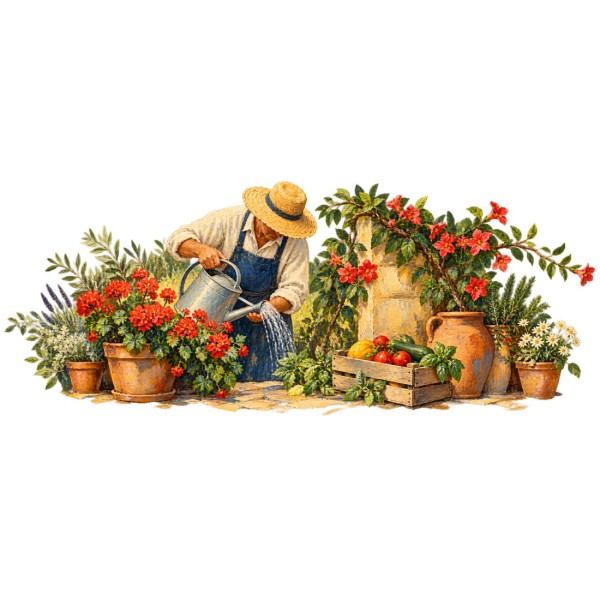 Mug métiers d’autrefois - Le Jardinier, décor à plat