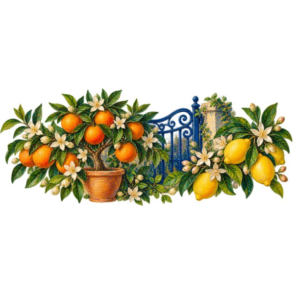 Mug botanique - Jardin d’agrumes, décor à plat