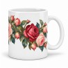 Mug fleurs - Roses anciennes, anse à droite