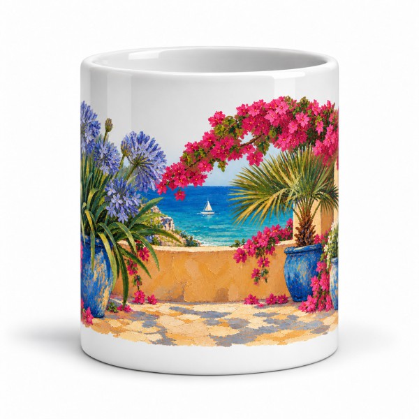 Mug fleurs - Jardin méditerranéen, Manufacture Arssans