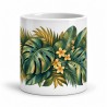 Mug botanique - Feuillages exotiques, vue de face