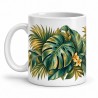 Mug botanique - Feuillages exotiques, anse à gauche