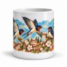Mug oiseaux - Hirondelles de Provence, vue de face