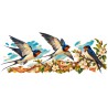 Mug oiseaux - Hirondelles de Provence, décor à plat