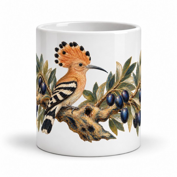 Mug oiseaux - Huppe et olivier, Manufacture Arssans