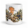 Mug oiseaux - Huppe et olivier, vue de face