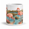 Mug oiseaux - Flamants de Camargue, vue de face