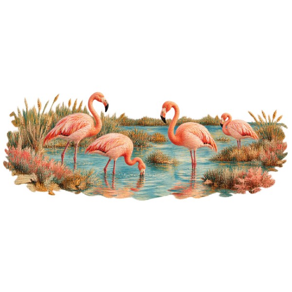 Mug oiseaux - Flamants de Camargue, décor à plat