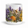 Mug nature - Abeilles et fleurs, vue de face