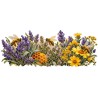Mug nature - Abeilles et fleurs, décor à plat