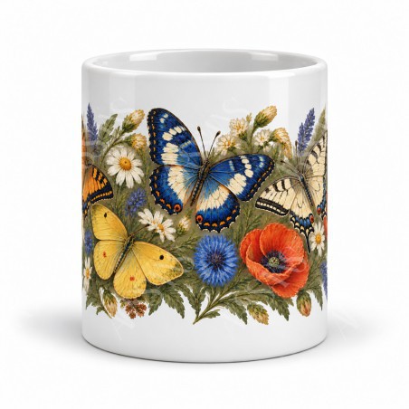 Mug nature - Papillons de collection, vue de face