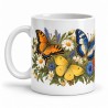 Mug nature - Papillons de collection, anse à gauche