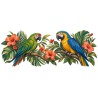 Mug oiseaux - Perroquets du jardin tropical, décor à plat
