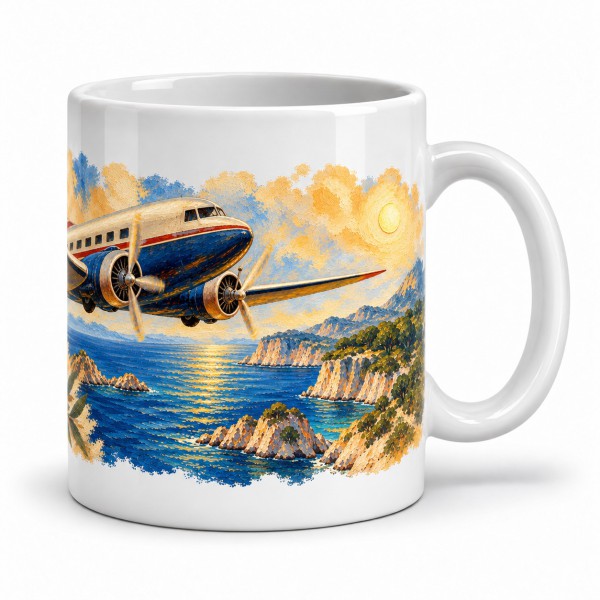 Mug voyage - L’Aéropostale, façon tableau, anse à droite