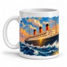 Mug voyage - Le Paquebot des horizons, anse à gauche