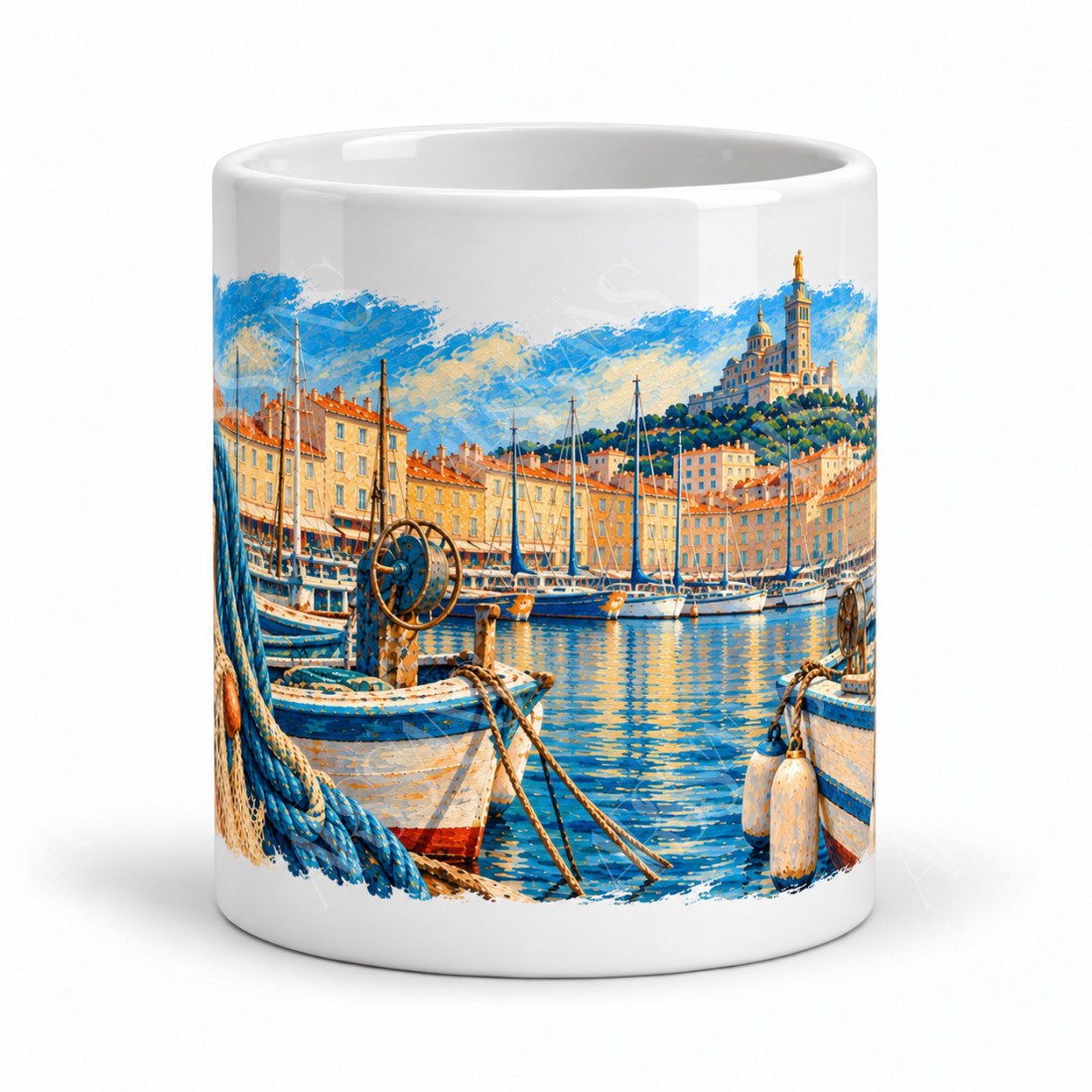 Mug voyage - Escale à Marseille, vue de face