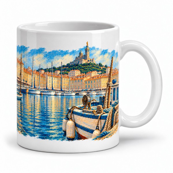 Mug voyage - Escale à Marseille, anse à droite