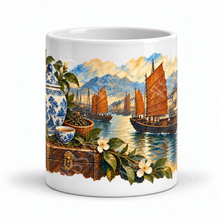 Mug thé - Comptoir de Canton, vue de face