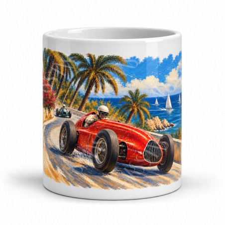 Mug rétro - Grand Prix méditerranéen, façon tableau, vue de face