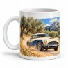 Mug rétro - Rallye des Alpilles, anse à gauche