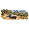 Mug rétro - Rallye des Alpilles, décor à plat