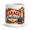 Mug rétro - Garage de Provence, façon tableau, vue de face