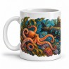 Mug Jules Verne - Vingt mille lieues sous les mers, façon tableau, anse à gauche