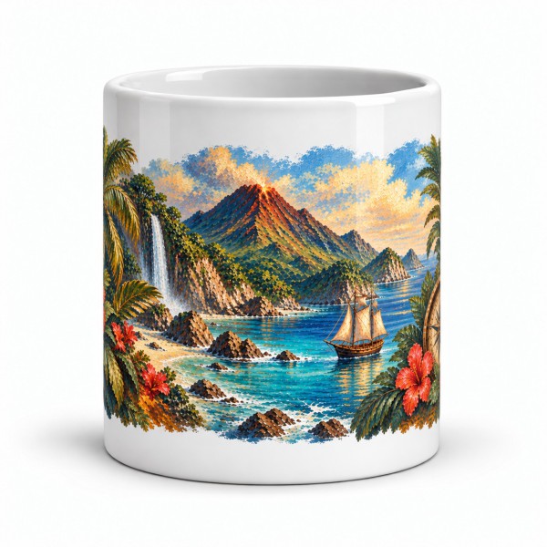 Mug Jules Verne - L’Île mystérieuse, façon tableau, Manufacture Arssans