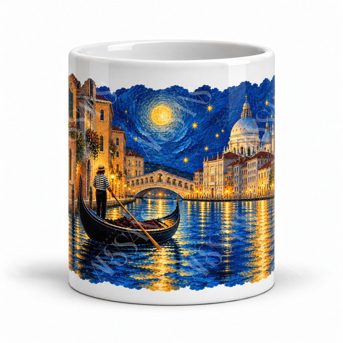 Mug imaginaire - Venise sous la lune, vue de face
