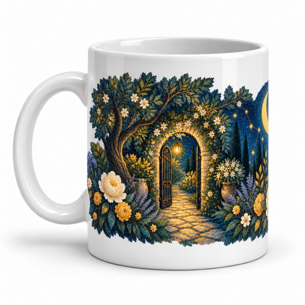 Mug imaginaire - Le Jardin des constellations, anse à gauche